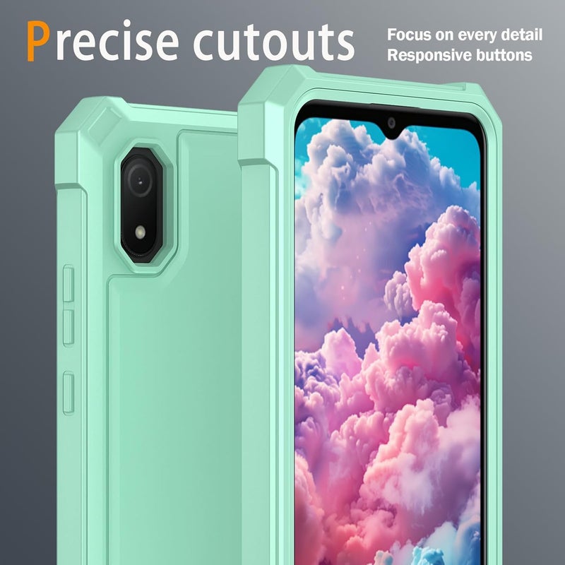 Mocotto for Cloud Mobile Stratus C8 Phone Case with Tempered Glass Screen Protector,Slim Soft Silicone Full-Body Protective Cover (Cloud Mobile Stratus C8,Green) - Image 5